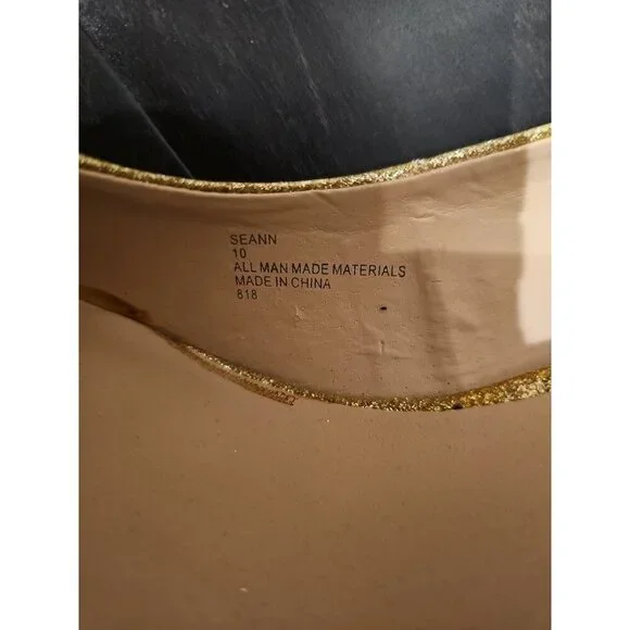 Betsey Johnson Seann Gold Silver Black Sparkle Glitter Platform High Heel (10) - Picture 5 of 6